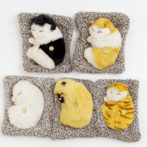 Sleeping Cat Plush Toy with Sound